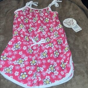 Girls sweet butterfly romper